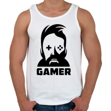 PRINTFASHION GAMER - Férfi atléta - Fehér atléta, trikó
