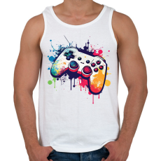 PRINTFASHION gamer - Férfi atléta - Fehér