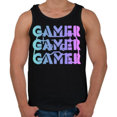 PRINTFASHION Gamer - Férfi atléta - Fekete
