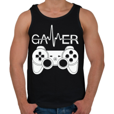 PRINTFASHION gamer - Férfi atléta - Fekete