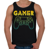 PRINTFASHION GAMER  - Férfi atléta - Fekete