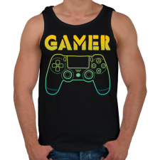 PRINTFASHION GAMER - Férfi atléta - Fekete atléta, trikó