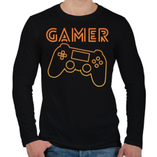 PRINTFASHION Gamer  - Férfi hosszú ujjú póló - Fekete férfi póló