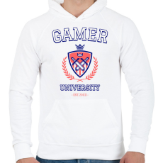 PRINTFASHION gamer - Férfi kapucnis pulóver - Fehér