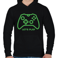 PRINTFASHION Gamer - Férfi kapucnis pulóver - Fekete férfi pulóver, kardigán