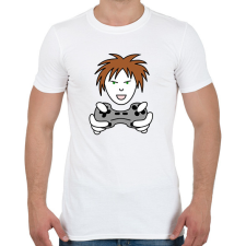 PRINTFASHION Gamer - Férfi póló - Fehér férfi póló