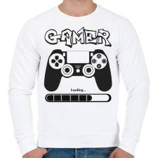 PRINTFASHION Gamer - Férfi pulóver - Fehér férfi pulóver, kardigán