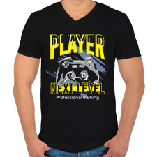 PRINTFASHION gamer - Férfi V-nyakú póló - Fekete férfi póló