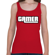 PRINTFASHION Gamer GTA style - Női atléta - Cseresznyepiros női trikó