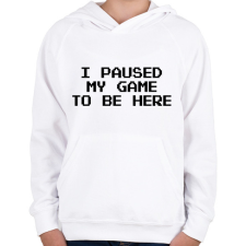 PRINTFASHION Gamer - Gyerek kapucnis pulóver - Fehér gyerek pulóver, kardigán