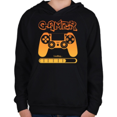 PRINTFASHION Gamer - Gyerek kapucnis pulóver - Fekete
