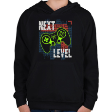 PRINTFASHION gamer - Gyerek kapucnis pulóver - Fekete