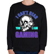 PRINTFASHION Gamer - Gyerek pulóver - Fekete