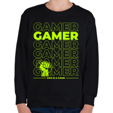 PRINTFASHION gamer - Gyerek pulóver - Fekete gyerek pulóver, kardigán