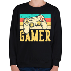 PRINTFASHION gamer - Gyerek pulóver - Fekete