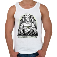 PRINTFASHION Gamer heaven - Férfi atléta - Fehér