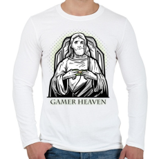 PRINTFASHION Gamer heaven - Férfi hosszú ujjú póló - Fehér