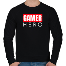 PRINTFASHION GAMER HERO - Férfi pulóver - Fekete