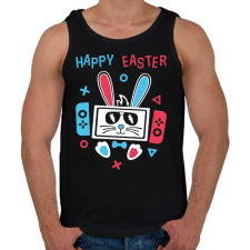 PRINTFASHION Gamer húsvét - Férfi atléta - Fekete atléta, trikó