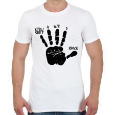 PRINTFASHION Gamer kéz - Férfi póló - Fehér férfi póló