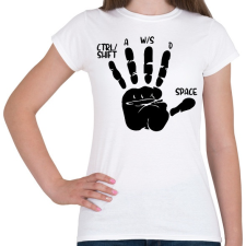 PRINTFASHION Gamer kéz - Női póló - Fehér női póló