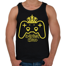 PRINTFASHION Gamer king - Férfi atléta - Fekete
