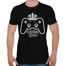 PRINTFASHION Gamer king - Férfi póló - Fekete