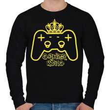PRINTFASHION Gamer king - Férfi pulóver - Fekete férfi pulóver, kardigán