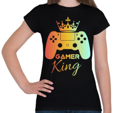 PRINTFASHION Gamer king  - Női póló - Fekete női póló