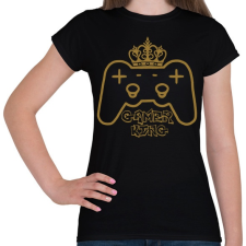 PRINTFASHION Gamer king - Női póló - Fekete női póló