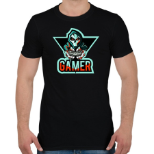 PRINTFASHION Gamer koponya 2 - Férfi póló - Fekete férfi póló