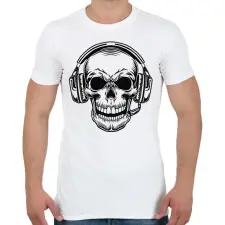 PRINTFASHION gamer koponya - Férfi póló - Fehér férfi póló