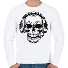 PRINTFASHION gamer koponya - Férfi pulóver - Fehér