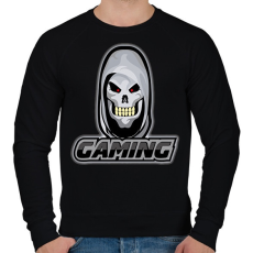 PRINTFASHION Gamer koponya - Férfi pulóver - Fekete