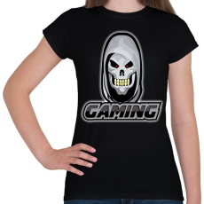 PRINTFASHION Gamer koponya - Női póló - Fekete