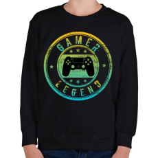 PRINTFASHION Gamer legend - Gyerek pulóver - Fekete