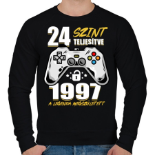 PRINTFASHION Gamer Legenda - Férfi pulóver - Fekete férfi pulóver, kardigán