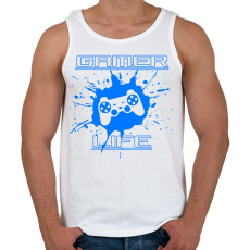 PRINTFASHION GAMER LIFE - Férfi atléta - Fehér