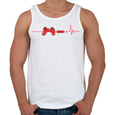 PRINTFASHION Gamer Life - Férfi atléta - Fehér atléta, trikó