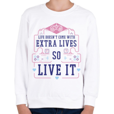 PRINTFASHION Gamer life - Gyerek pulóver - Fehér gyerek pulóver, kardigán