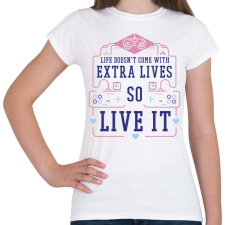 PRINTFASHION Gamer life - Női póló - Fehér női póló