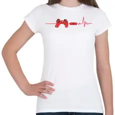 PRINTFASHION Gamer Life - Női póló - Fehér