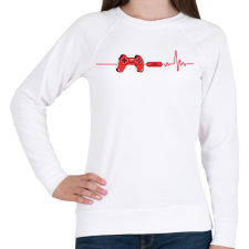 PRINTFASHION Gamer Life - Női pulóver - Fehér női pulóver, kardigán