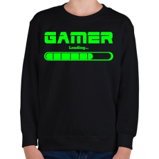 PRINTFASHION Gamer loading.. - Gyerek pulóver - Fekete