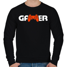PRINTFASHION Gamer logó - Férfi pulóver - Fekete