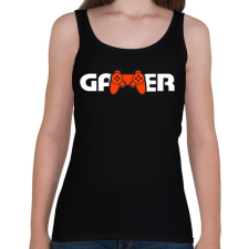 PRINTFASHION Gamer logó - Női atléta - Fekete női trikó