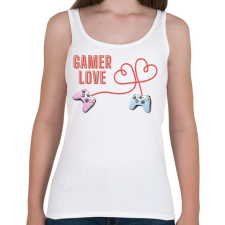 PRINTFASHION Gamer Love - Női atléta - Fehér női trikó