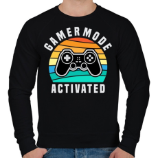 PRINTFASHION Gamer Mode Activated - Férfi pulóver - Fekete