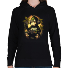 PRINTFASHION Gamer monkey - Női kapucnis pulóver - Fekete női pulóver, kardigán