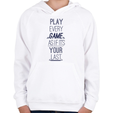 PRINTFASHION Gamer motiváció - Gyerek kapucnis pulóver - Fehér